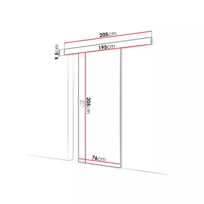 Posuvné interiérové dveře SANITA 1 - 70 cm, jasan tmavý