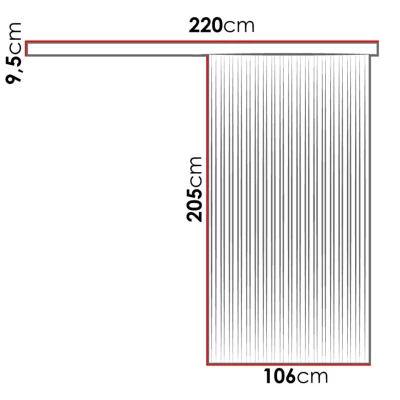 Posuvné interiérové dveře MIDLAND - 100 cm, bílé / černé