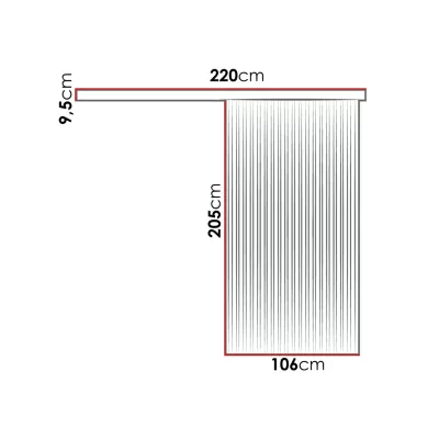 Posuvné interiérové dveře MIDLAND - 100 cm, bílé / černé