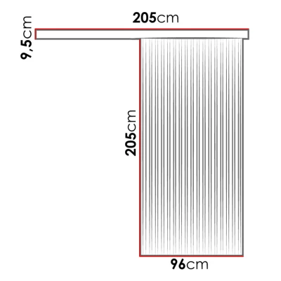 Posuvné interiérové dveře MIDLAND - 90 cm, bílé / černé