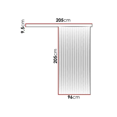 Posuvné interiérové dveře MIDLAND - 90 cm, bílé / černé