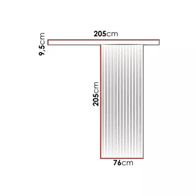 Posuvné interiérové dveře MIDLAND - 70 cm, bílé / černé