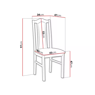 Židle do jídelny EDON 2 - bílá / modrá