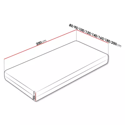 Jednolůžková matrace s kokosovou rohoží 80x200 CAVUCOS