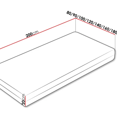 Jednolůžková pěnová matrace 100x200 GARDENA