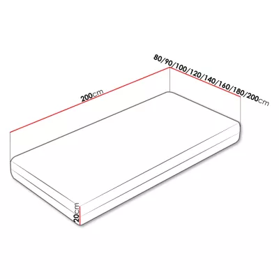 Jednolůžková pěnová matrace 120x200 GARDENA