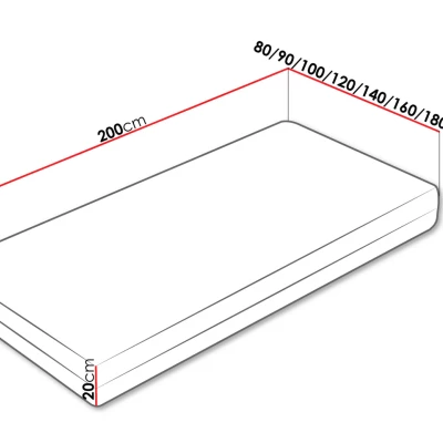 Pružinová antialergická matrace 120x200 ABILENE