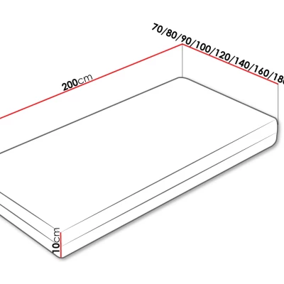 Jednolůžková matrace s kokosovým vláknem 100x200 SALVINO