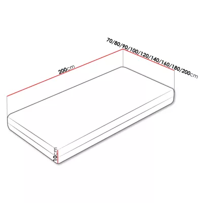 Jednolůžková matrace s kokosovým vláknem 100x200 SALVINO