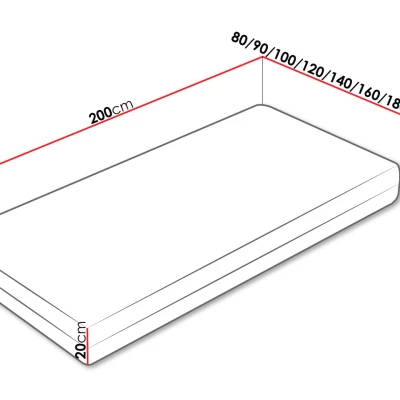 Jednolůžková matrace s latexovou pěnou 100x200 DIXON