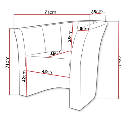 Designové křeslo ABILON - bílá ekokůže