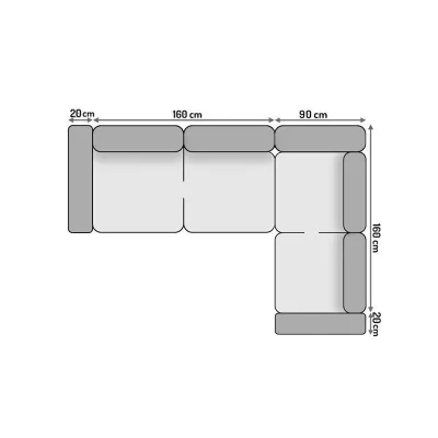 Rozkládací sedací souprava IRELA - šedá