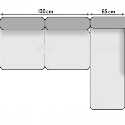 Rohová sedací souprava CRISTELA - šedá / buk