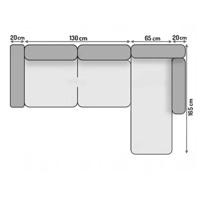 Rohová sedací souprava CRISTELA - šedá / buk