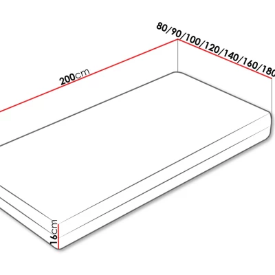 Tvrdá pěnová matrace 100x200 DOSIEK