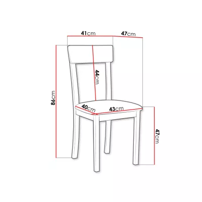 Židle do jídelny NEYA 1 - černá / modrá