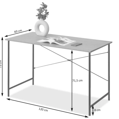 Psací stůl OKELI - dub / černý
