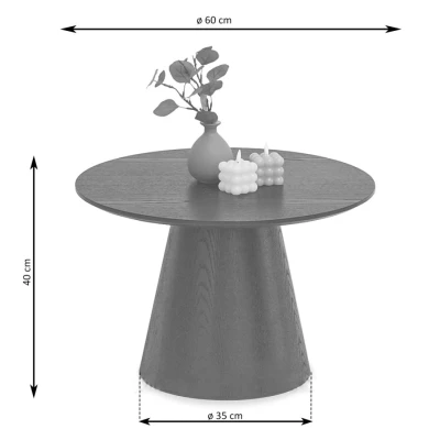 Kulatý konferenční stolek 60 DONIS - dub