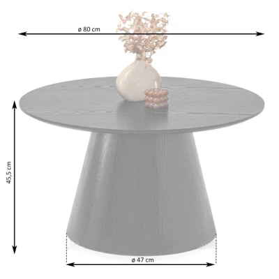 Kulatý konferenční stolek 80 DONIS - černý