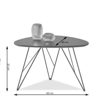 Designový konferenční stolek 60 ALIRIO - bílý mramor / černý