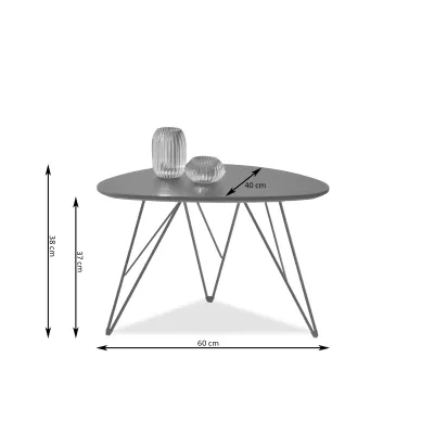 Designový konferenční stolek 60 ALIRIO - bílý mramor / černý