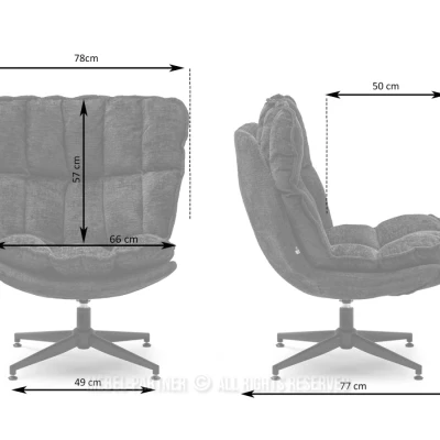 Designové křeslo HEVERT - černé