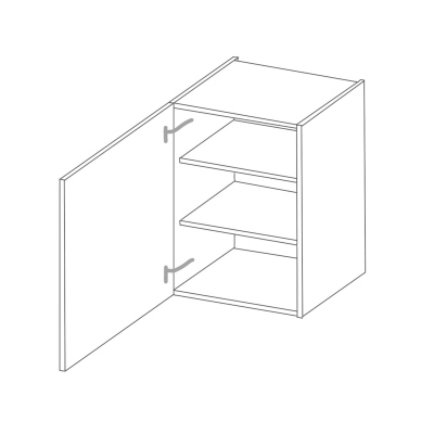 VÝPRODEJ - Horní kuchyňská skříňka LAJLA - šířka 60 cm, šedá / bílá