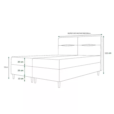 VÝPRODEJ - Boxspringová postel s úložným prostorem HENNI - 200x200, béžová