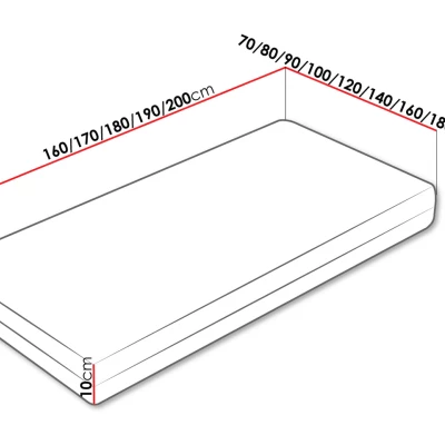 VÝPRODEJ - Oboustranná pěnová matrace 90x200 SANCHA 3