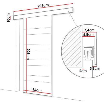 VÝPRODEJ - Posuvné dveře SKULEN 5 - 90 cm, bílé / bílé sklo