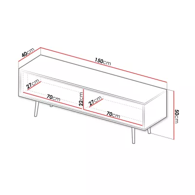 Televizní stolek VEVRON - kašmír