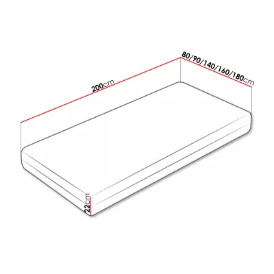 Pružinová matrace 80x200 CHICA KOMFORT