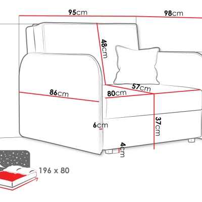 Rozkládací křeslo BELA LOFT 1 - béžové 2