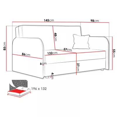 Dvoumístná rozkládací pohovka BELA LOFT 3 - béžová 2