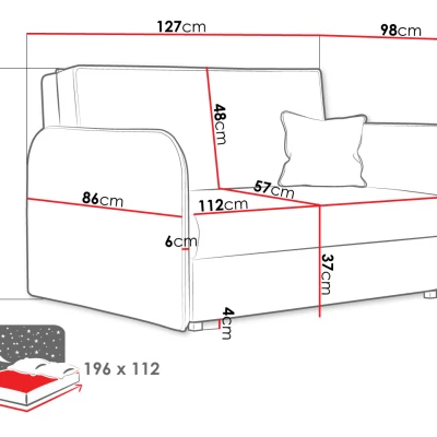 Dvoumístná rozkládací pohovka BELA LOFT 2 - béžová 2