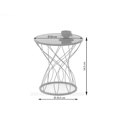 Designový konferenční stolek ELIMAR - bílý mramor / zlatý