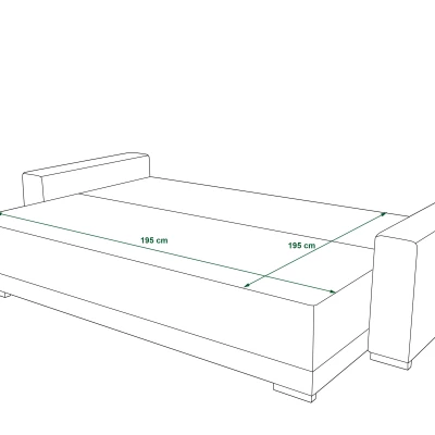 Rozkládací pohovka TAHANI - světle hnědá / hnědá
