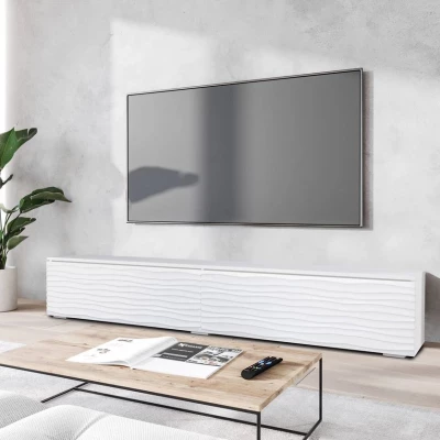 TV stolek s LED osvětlením 180 cm WILLA D - bílý 2