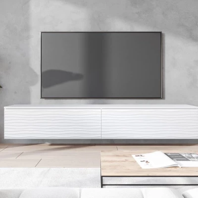 TV stolek s LED osvětlením 180 cm WILLA D - bílý 2