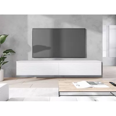 TV stolek s LED osvětlením 180 cm WILLA D - bílý 2