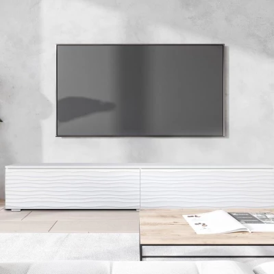 TV stolek s LED osvětlením 180 cm WILLA D - bílý 2