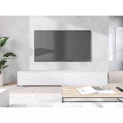 TV stolek s LED osvětlením 180 cm WILLA D - bílý 2