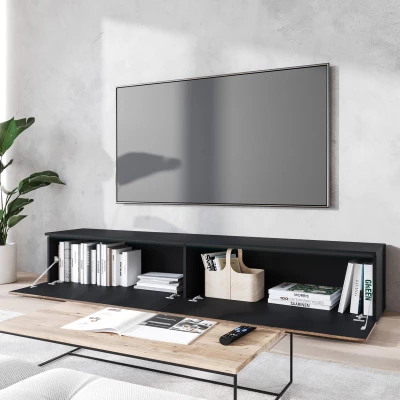 TV stolek s LED osvětlením 180 cm WILLA D - bílý 2