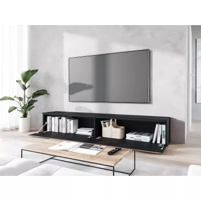 TV stolek s LED osvětlením 180 cm WILLA D - bílý 2