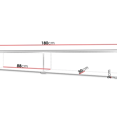 Televizní skříňka 180 cm WILLA D - dub gaja