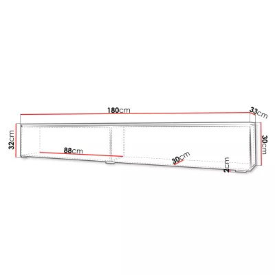 Televizní skříňka 180 cm WILLA D - dub gaja