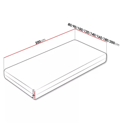 Matrace s termoelastickou pěnou 90x200 LOLY