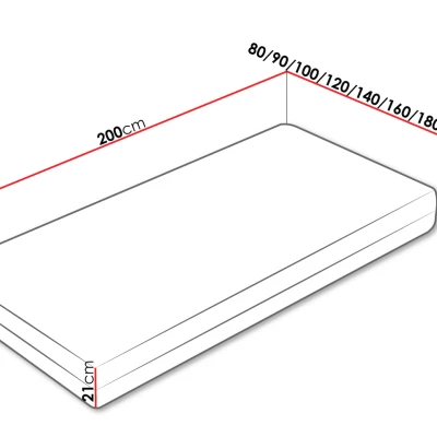 Taštičková matrace s kokosovou rohoží 90x200 CLIFFORD