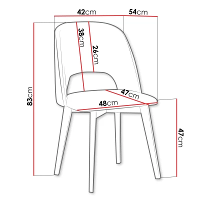 Čalouněná židle k jídelnímu stolu AFTON 7 - ořech / béžová