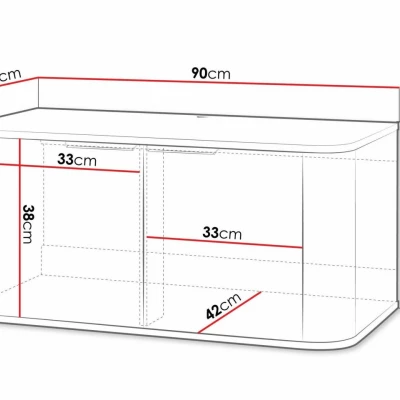 Koupelnová skříňka pod umyvadlo GORMAN - matná černá